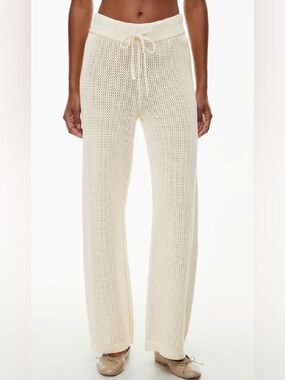 TNA Feliz Pant Mid-rise wide-leg knit pants